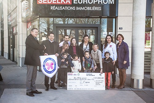 Remise de cheque pour une association normandie